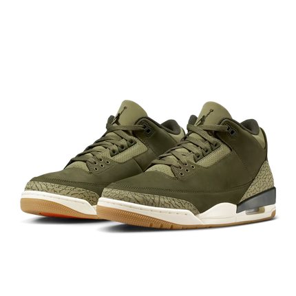 Men's Nike Air Jordan 3 Medium Olive  Shoes
