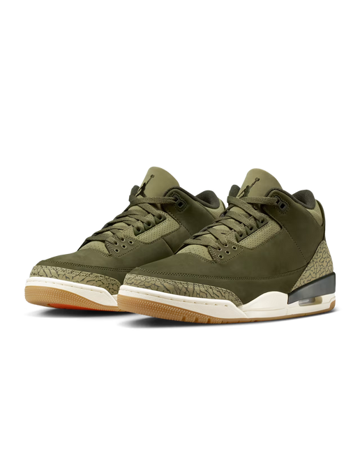 Men's Nike Air Jordan 3 Medium Olive  Shoes