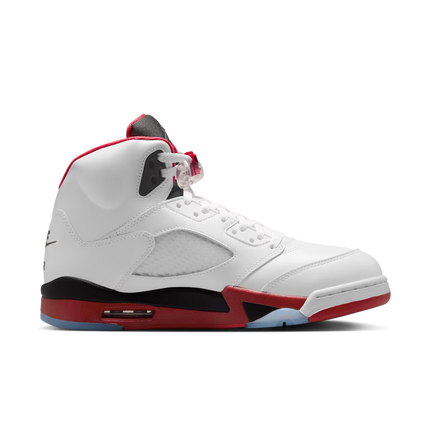 Men's Nike Air Jordan 5 Fire Red Black Tongue Shoes