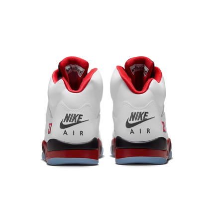 Men's Nike Air Jordan 5 Fire Red Black Tongue Shoes