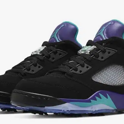 Men's Nike Air Jordan 5 Retro Black Grape Shoes