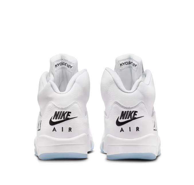Men's Nike Air Jordan 5 White Metallic Shoes