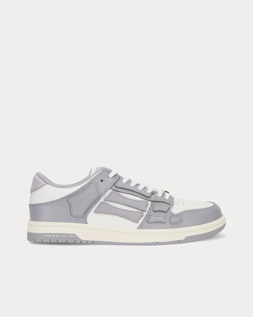 Men's Amiri Skel Low Top Sneakers In Grey White