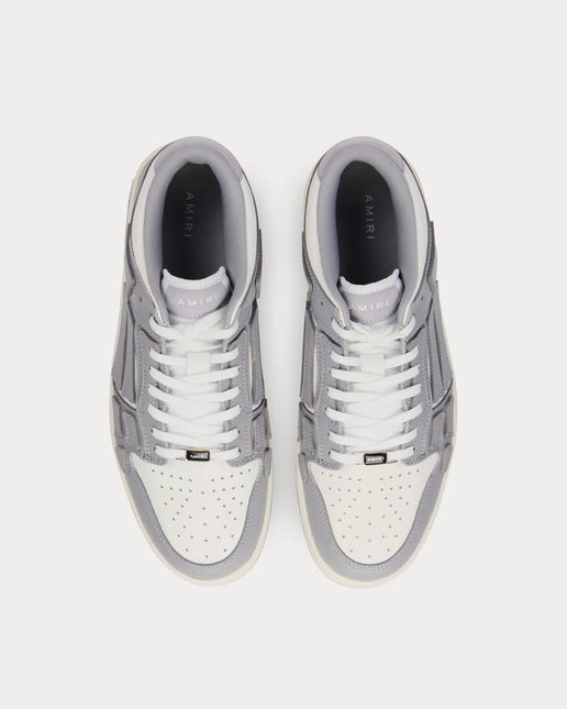 Men's Amiri Skel Low Top Sneakers In Grey White