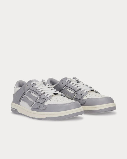 Men's Amiri Skel Low Top Sneakers In Grey White