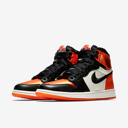 Men's Nike Air Jordan 1 High Satin Shattered Backboard Shoes