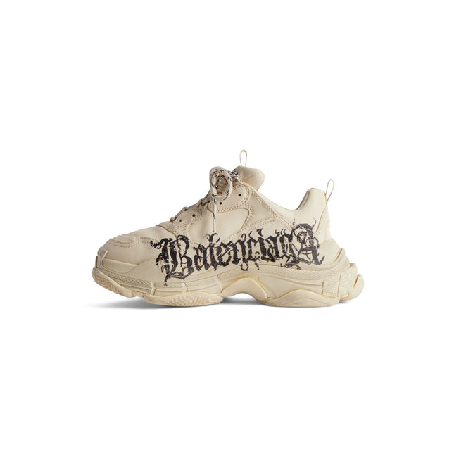Men's Balenciaga Triple S Trainers Diy Metal Beige Sneakers