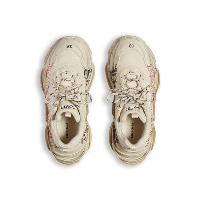 Men's Balenciaga Triple S Trainers Diy Metal Beige Sneakers