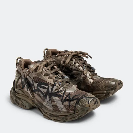 Men's Balenciaga Runner Graffiti Sneaker In White