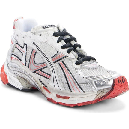 Men's Balenciaga Runner White Red Black Shoes
