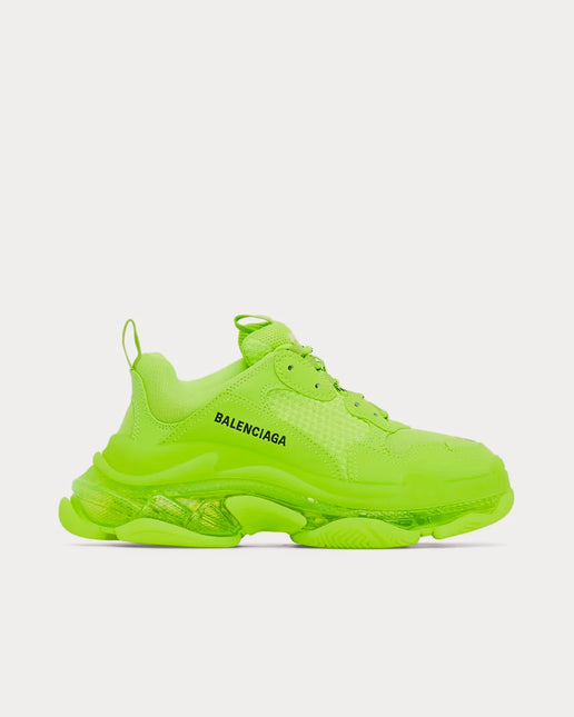 Men's Balenciaga Triple S Fluo Yellow Sneakers