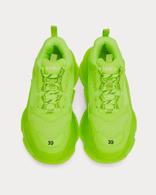 Men's Balenciaga Triple S Fluo Yellow Sneakers