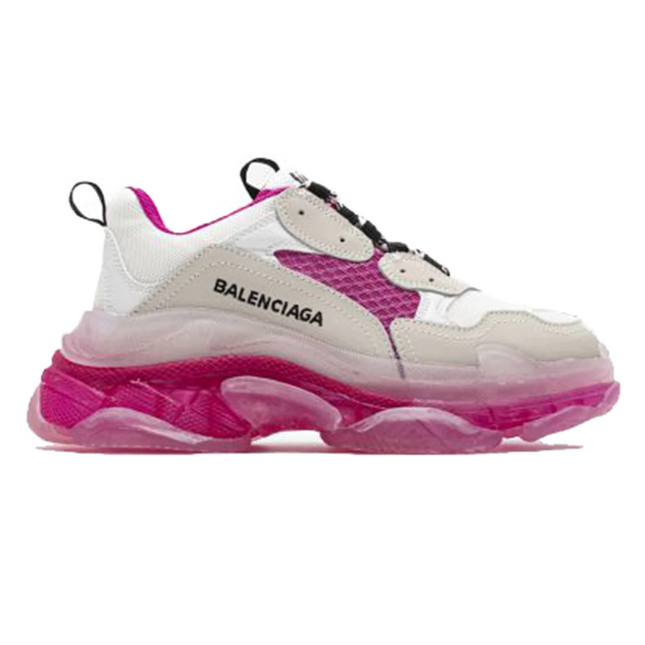 Men's Balenciaga Triple S White Pink Sneakers