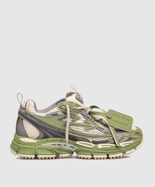 Men's Off-White Be Right Back Sneaker Met Mesh Details In Green