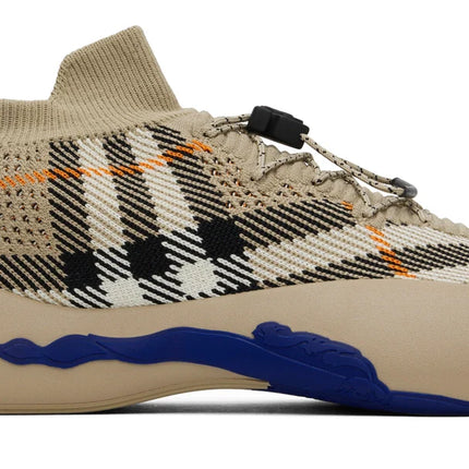 Men’s Burberry burbery Neptune Check Knit Sand Ip Check Sneakers