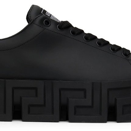 Men's Versace Greca Black Neon Orange Sneakers