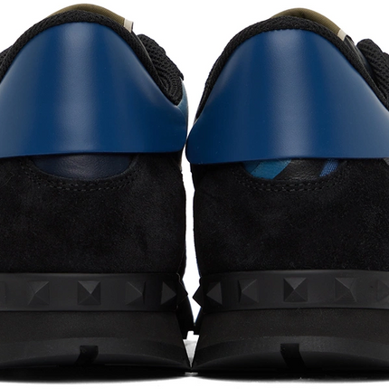 Men's Valentino Camo Rock Runners Blue Sneakers