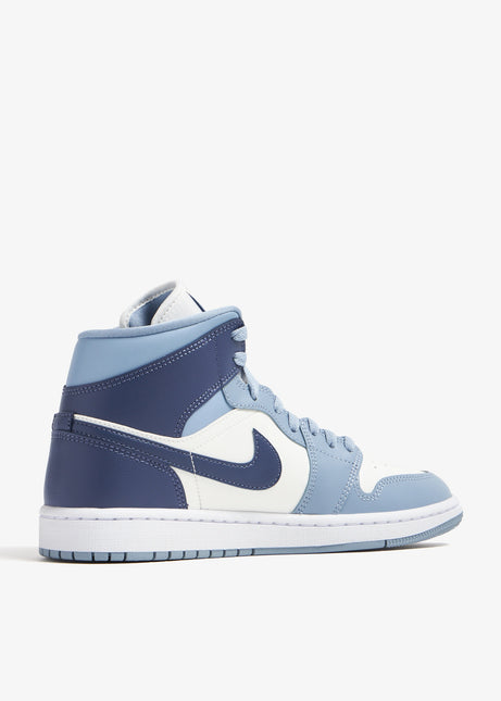 Men's Nike Air Jordan 1 Mid Two-Tone Blue Shoes