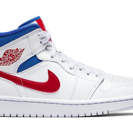 Men's Nike Air Jordan 1  Mid ‘White Red Royal Shoes