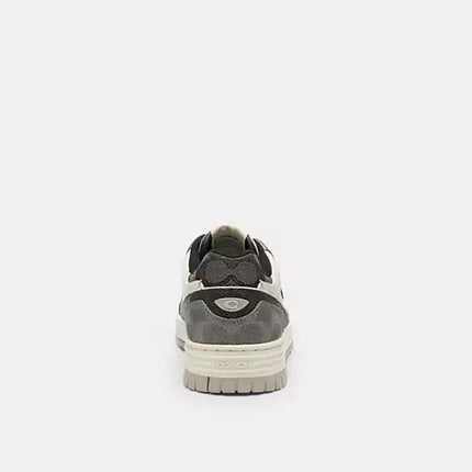 Men's COACH SoHo Leather Lace-Up Casual Black Sneakers
