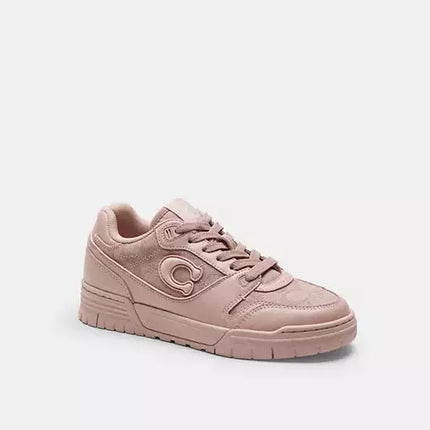 Men's COACH SoHo Leather Lace-Up Casual Carnation Sneakers