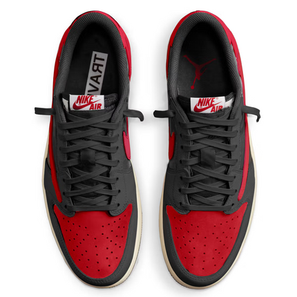 Men's Travis Scott x Air Jordan 1 Retro Low  ‘Bred' Shoes