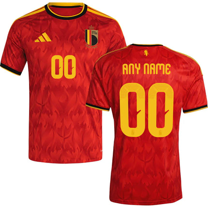 Custom Name Belgium World Cup 2026 Home Jersey - Red
