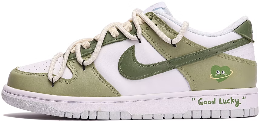 Men's Nike Dunk Low Deconstructed White-Green Shoes