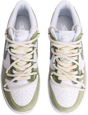 Men's Nike Dunk Low Deconstructed White-Green Shoes