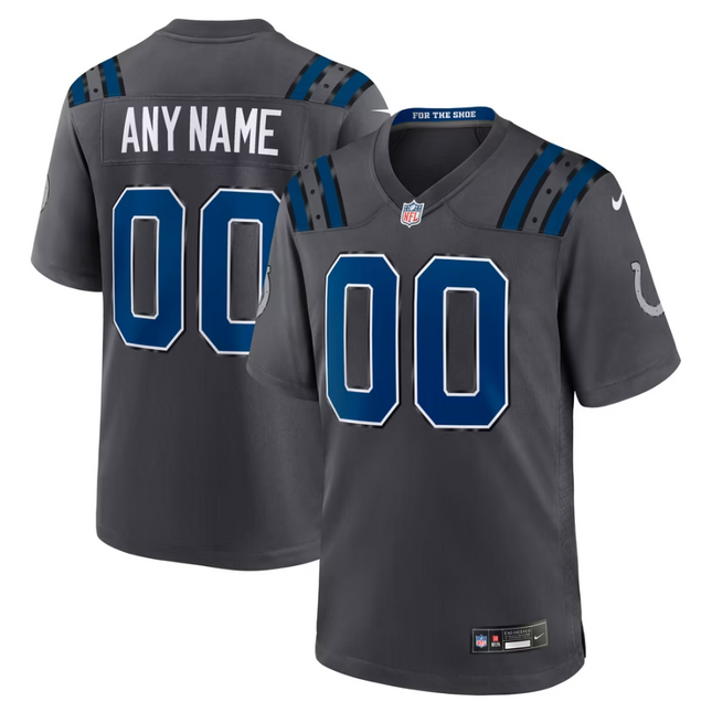 Custom Name Indianapolis Colts 2026 Rivalries Collection Game Jersey - Anthracite