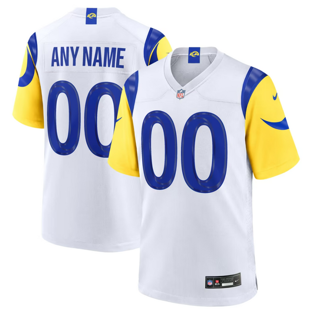 Custom Name Los Angeles Rams 2026 Game Jersey - White