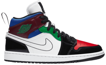 Men's Nike Air Jordan 1 Mid SE Multicolor Shoes