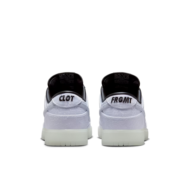 Men's Nike Dunk Low  x CLOT x Fragment Design Black and White Shoes