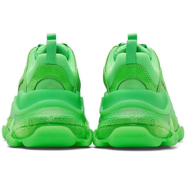 Men's Balenciaga Triple S Clear Sole Neon Sneakers