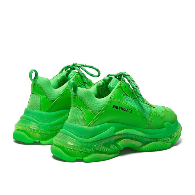 Men's Balenciaga Triple S Clear Sole Neon Sneakers