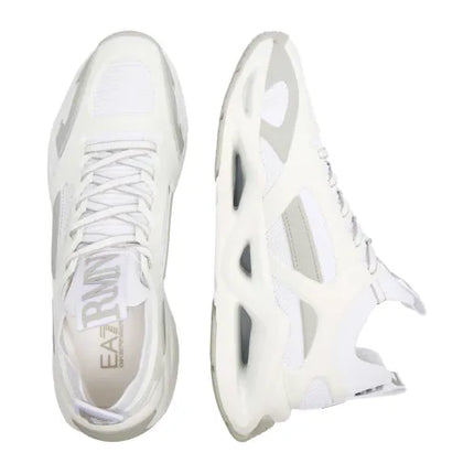 Men's Ea7 Emporio Armani Sneakers With Mesh Panels White Sneakers