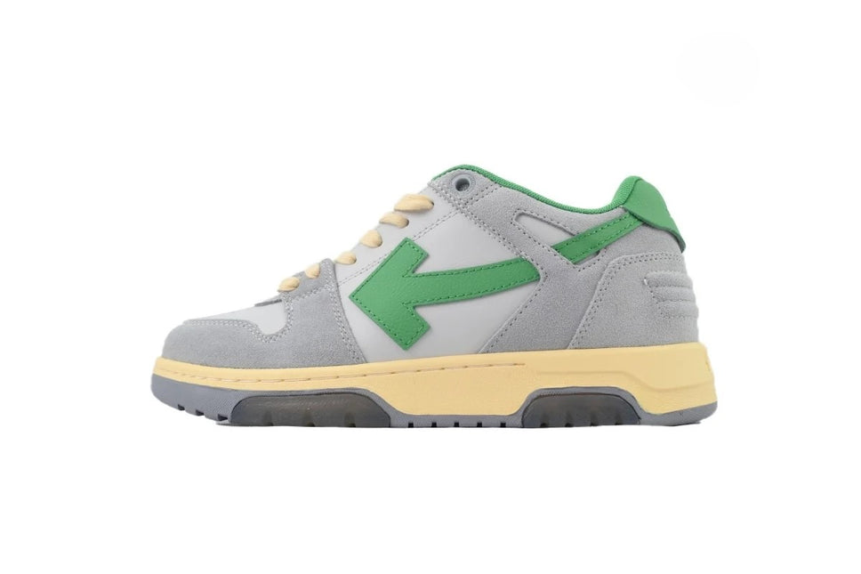 Men's Off-White Out Of Office Sneakers In Light Grey Green