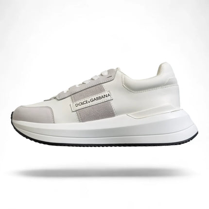 Men's Dolce & Gabbana Low-Top Platform White Sneakers