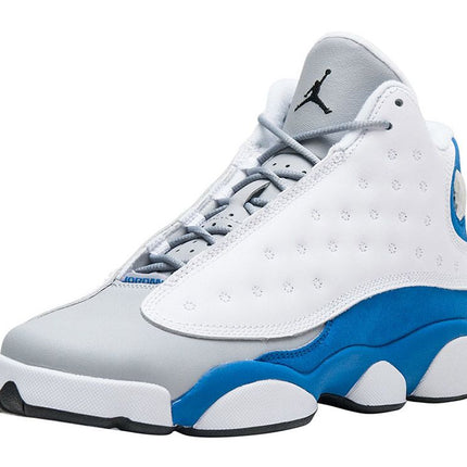 Men's Nike Air Jordan 13 Retro White Italy Blue Shoes