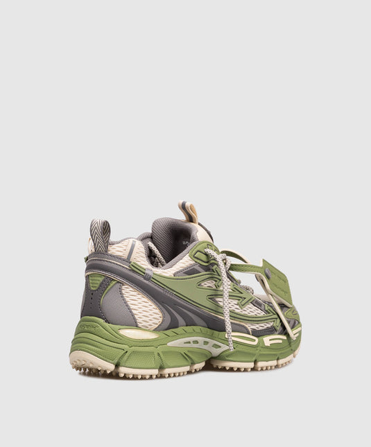 Men's Off-White Be Right Back Sneaker Met Mesh Details In Green