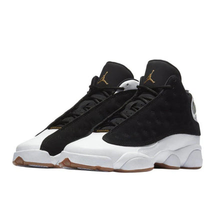 Men's Nike Air Jordan 13 Black White Gum Shoes