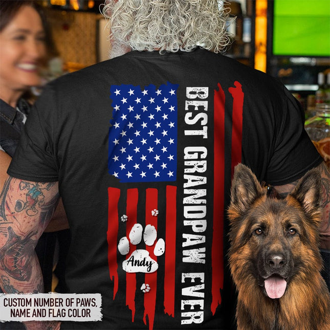 Best Grandpaw Ever Back Dog Shirt
