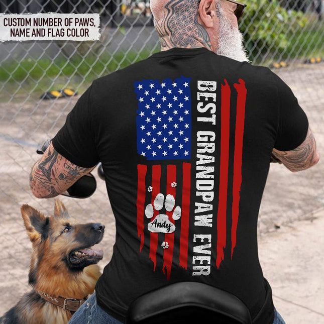Best Grandpaw Ever Back Dog Shirt