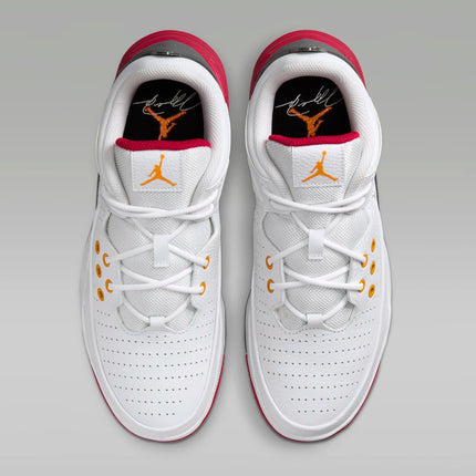 Men's Jordan Max Aura 5 White And Cardinal Red Shoes