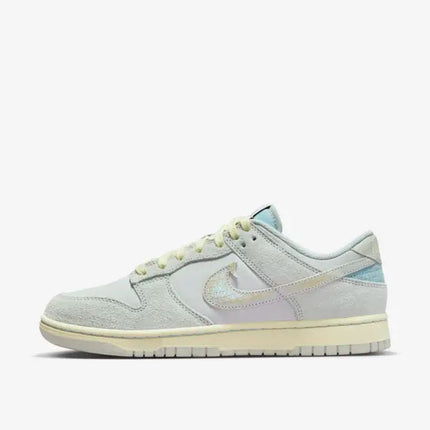 Men's Dunk Low SE Light Silver and Ocean Bliss Shoes