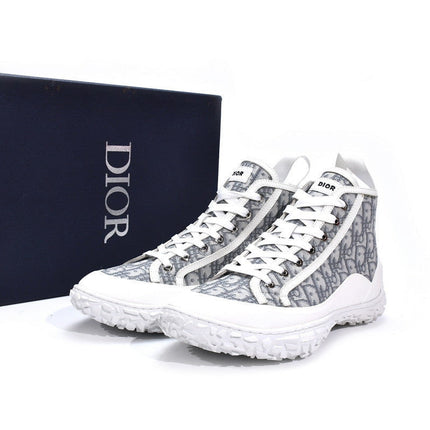 Men's Christian Dior B28 Oblique Gray White Sneaker Shoes