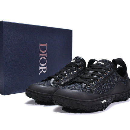 Men's Christian Dior B28 Oblique Black Text Sneaker Shoes