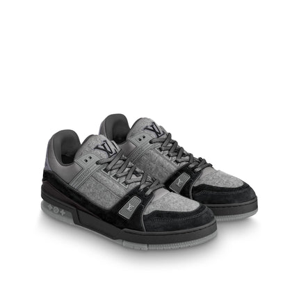 Men's LV Louis Vuitton Trainer Low Top Sneaker Boot Shoes V8