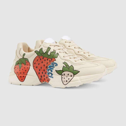 Men's Gucci Rhyton Strawberry Sneaker Shoes