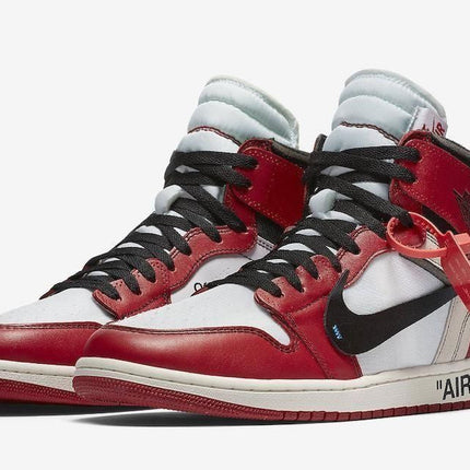 Men's Air Jordan 1 X Off White Red Shoes